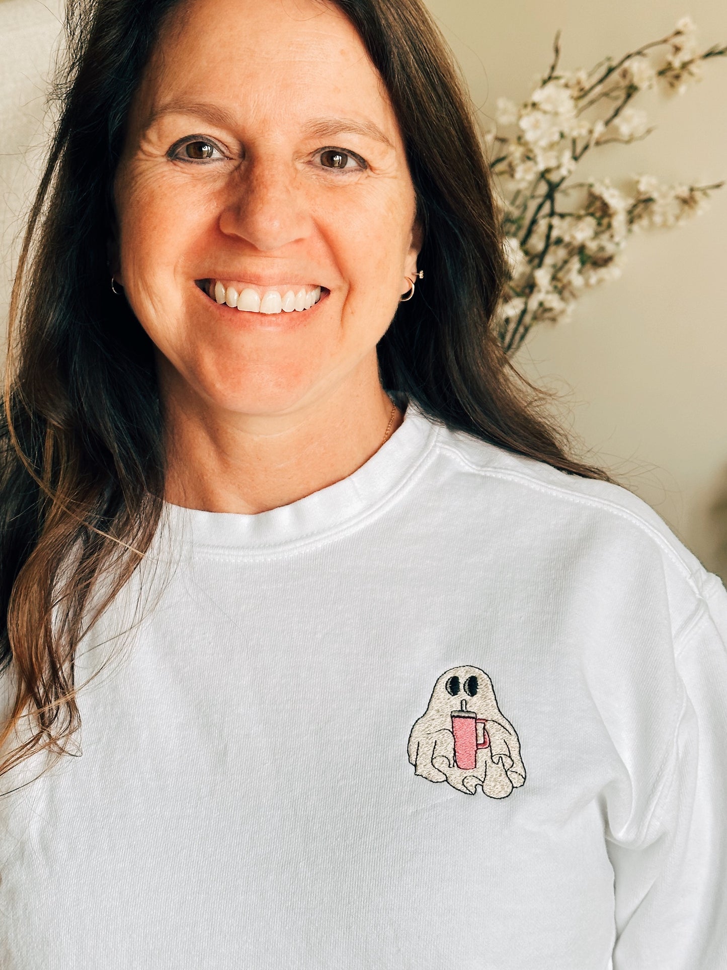 Halloween  Ghost and Stanley Embroidered Sweatshirt