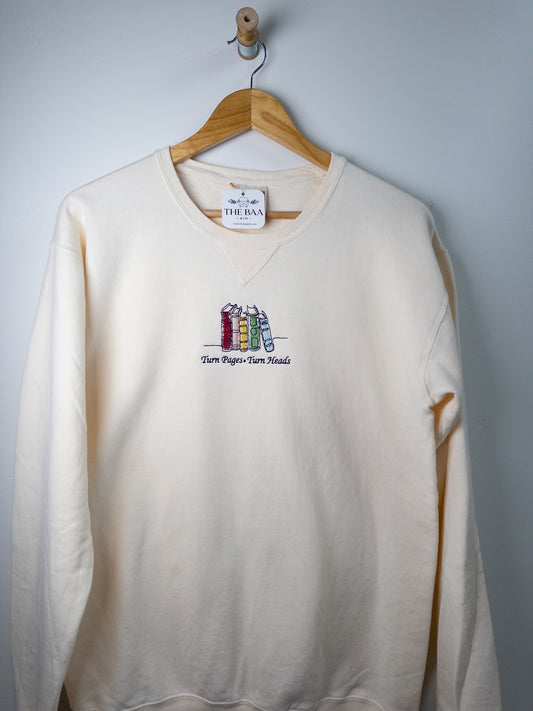 Book Lover Embroidered Sweatshirt