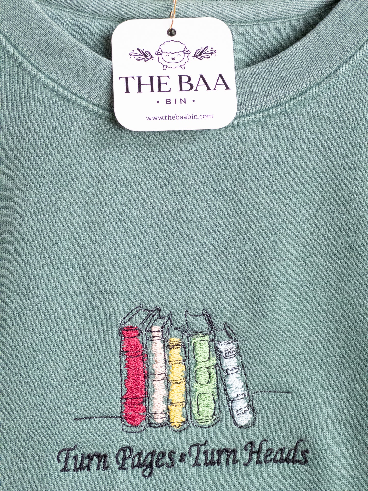 Book Lover Embroidered Sweatshirt