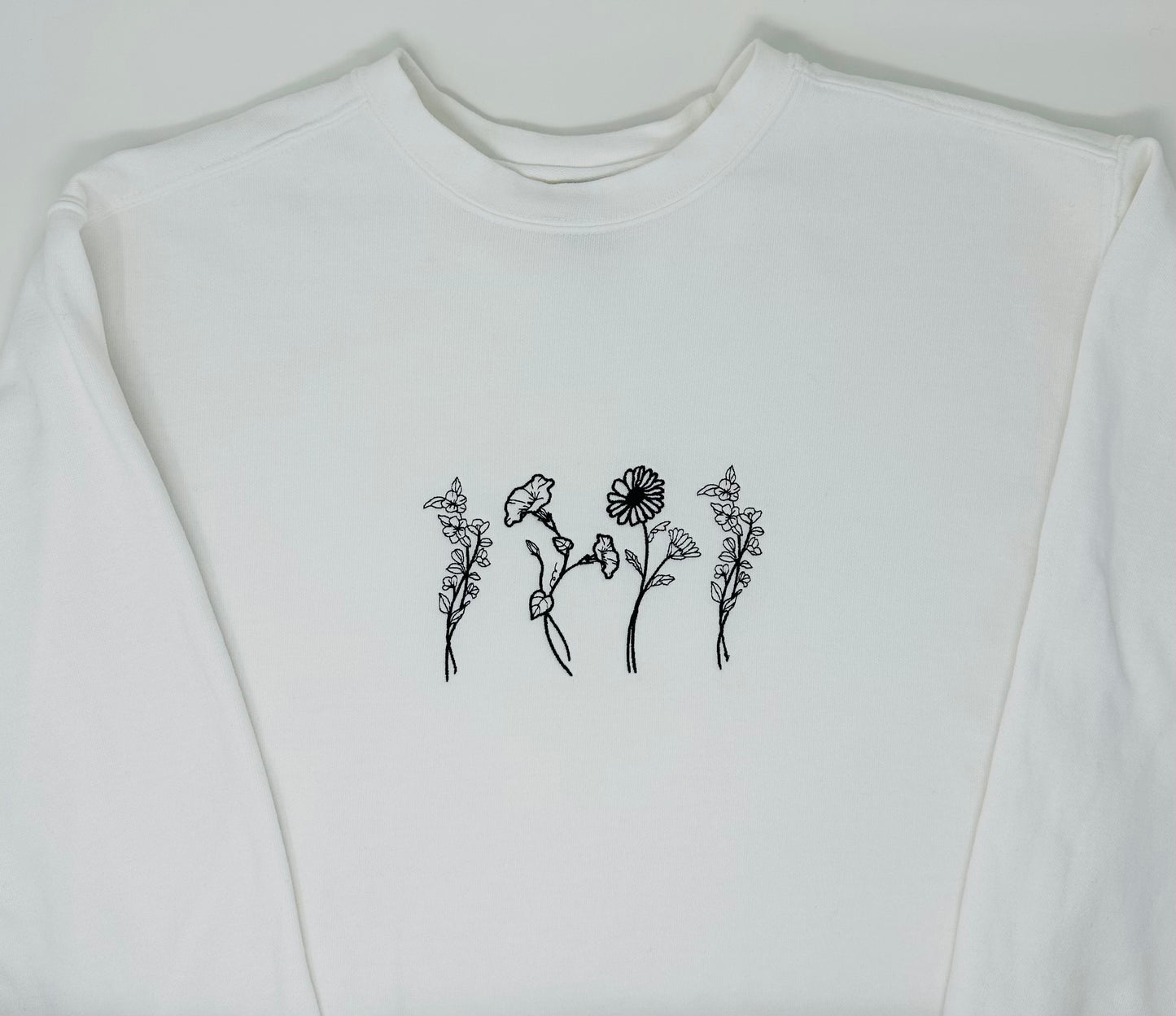 Custom Embroidered Birth Flower Sweatshirts