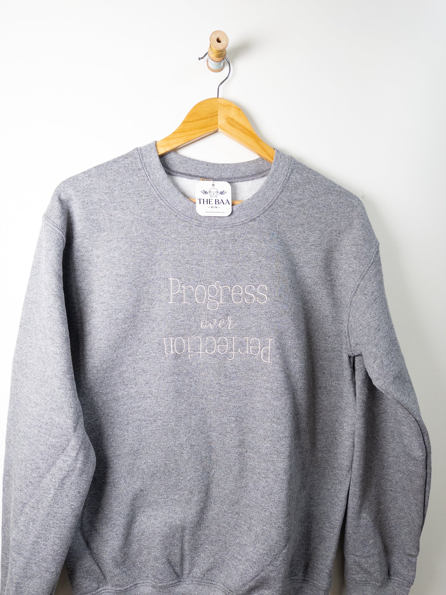 Progress over Perfection Embroidered Sweatshirt