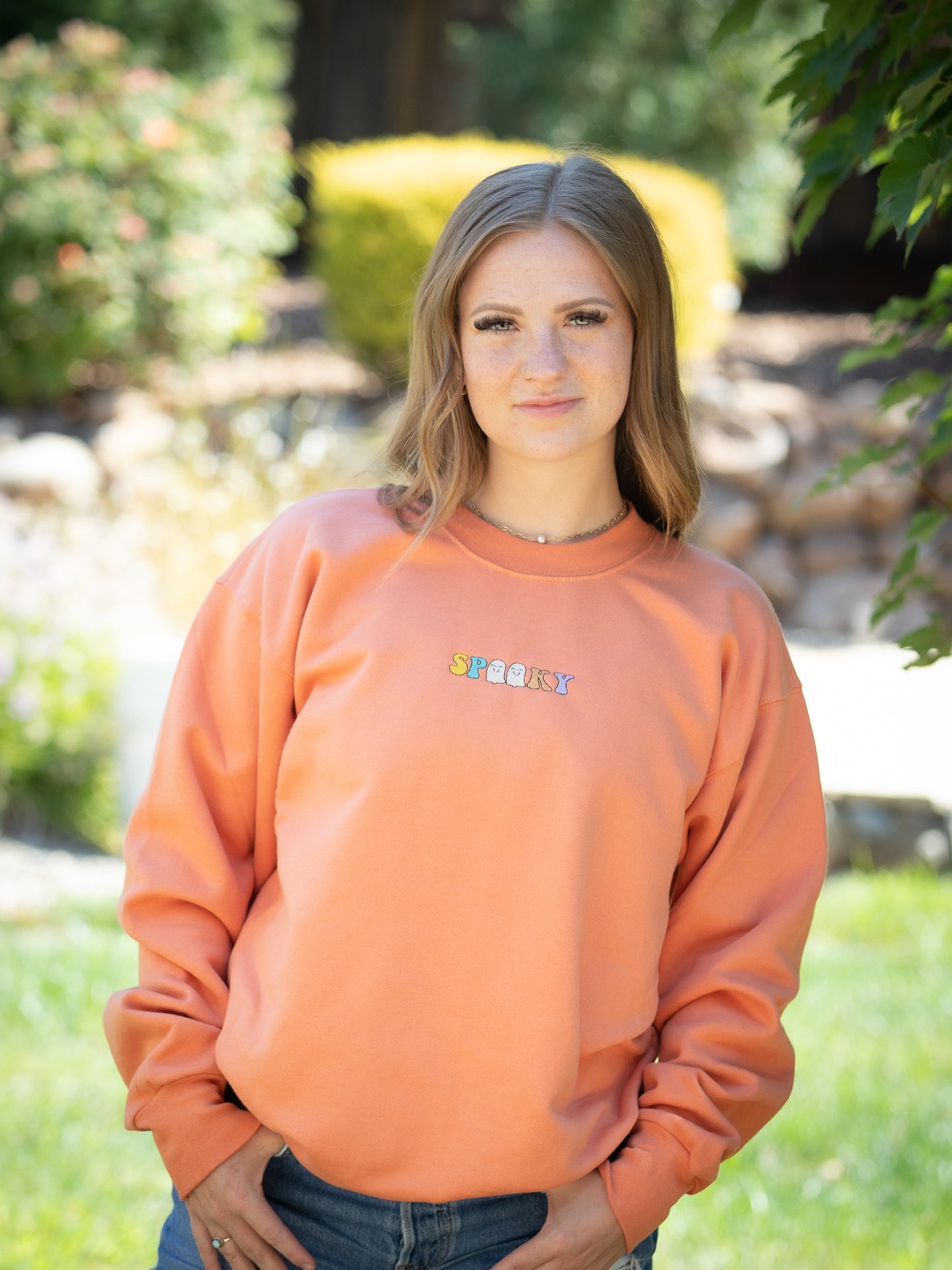 Halloween Spooky Embroidered Sweatshirt