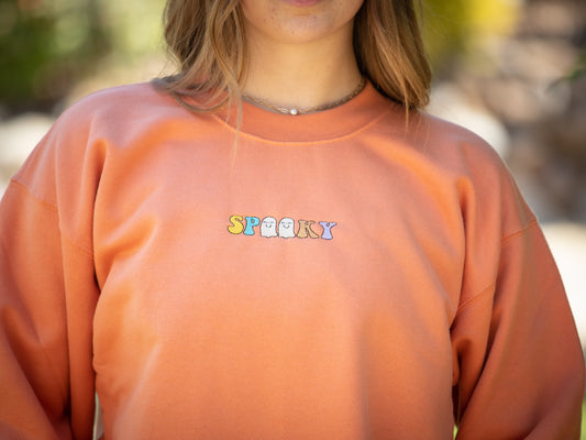 Halloween Spooky Embroidered Sweatshirt